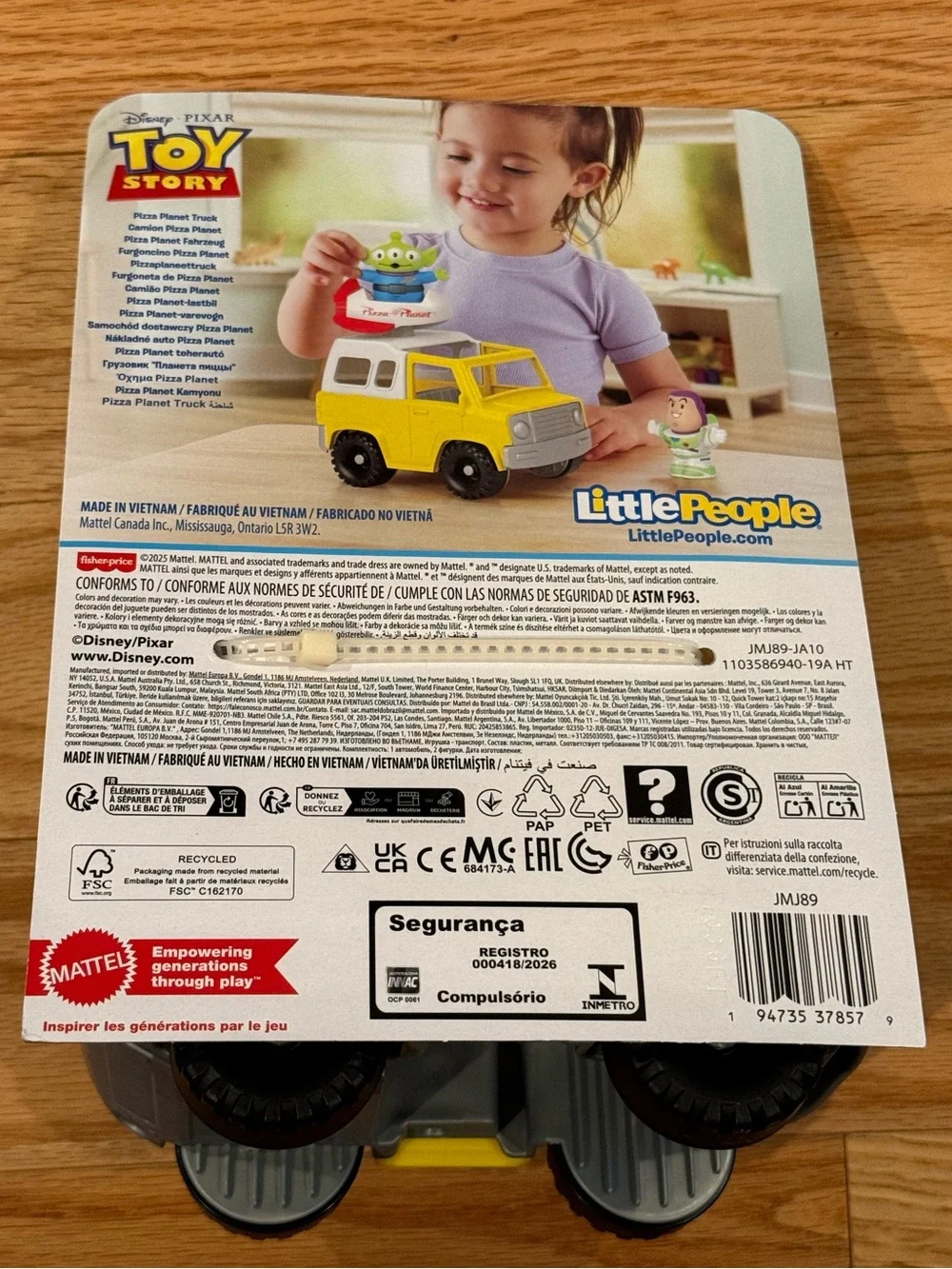 Fisher Price little people Toy Story pizza planet truck buzz and alien NWT